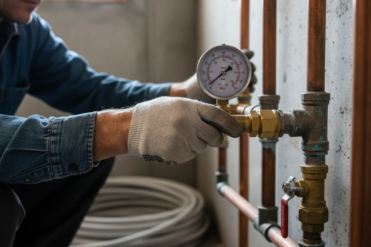 Pressure testing a repaired line during Water Line Repair in Provo